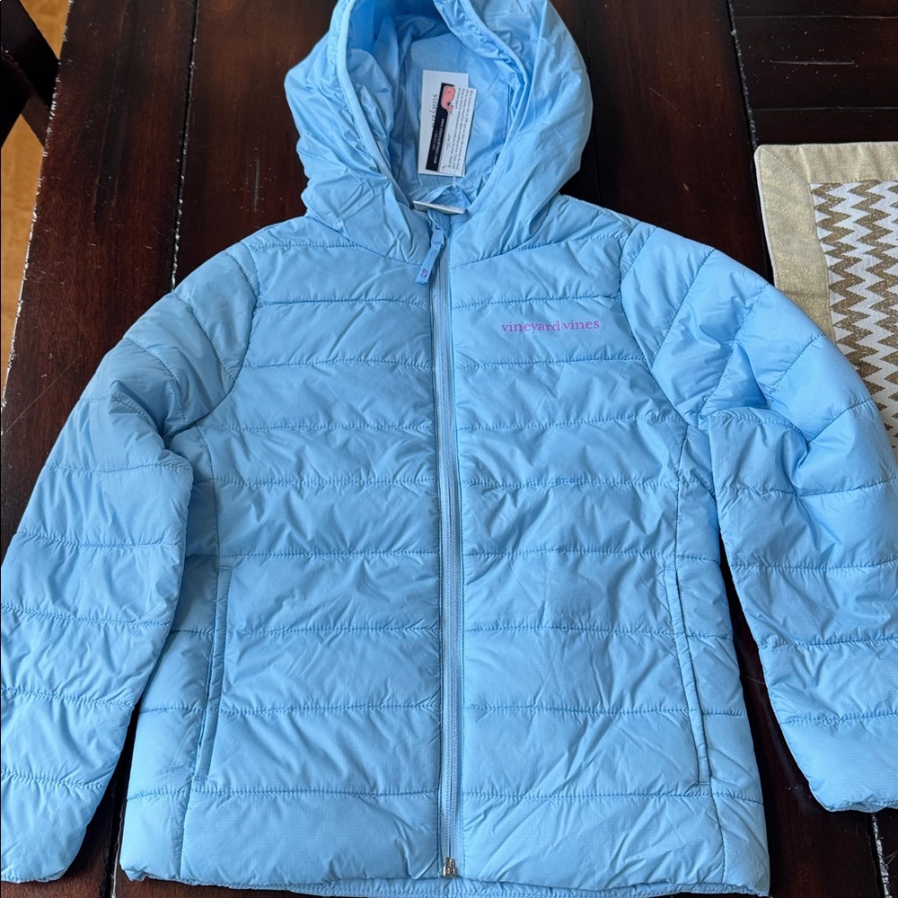 Vineyard Vines Girls Sky Blue Hooded Jacket